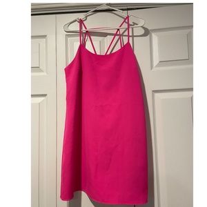 Skies Are Blue Hot Pink Mini Dress - Size Medium